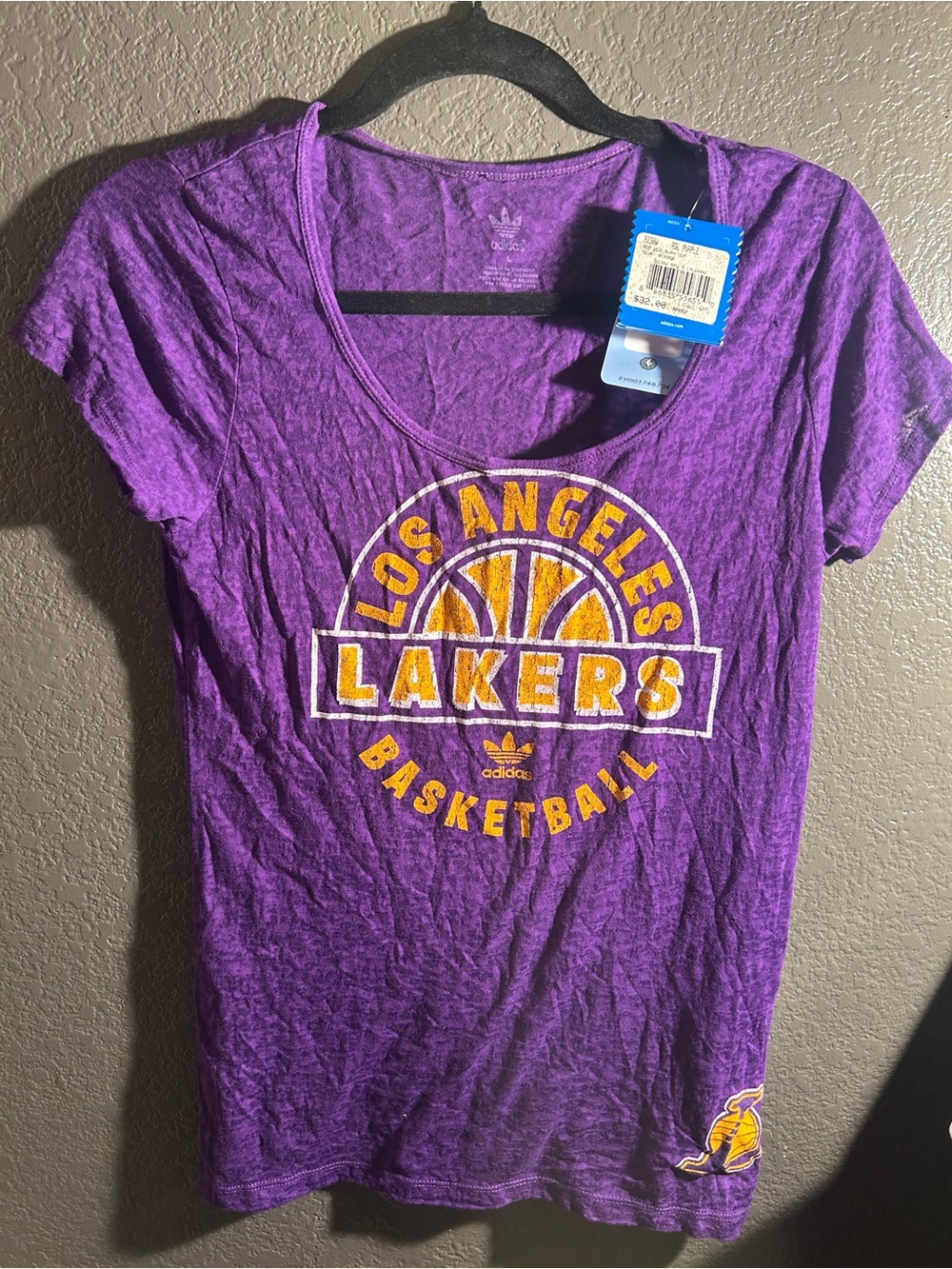 adidas Purple Los Angeles Lakers Women's Tee